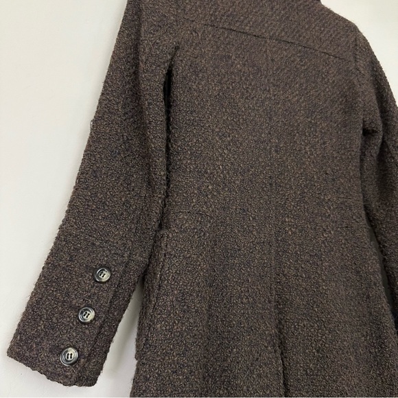 Sisley Long tailored tweed single breasted coat - Picture 7 of 12